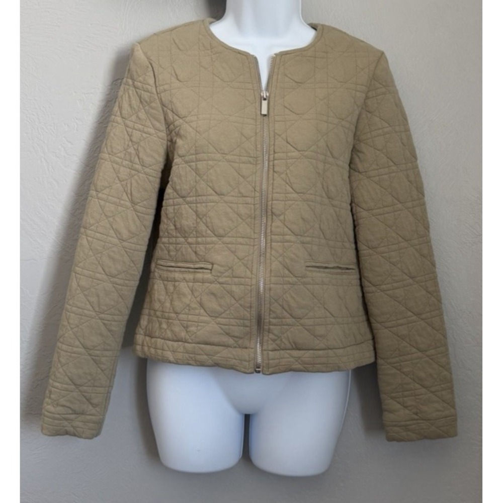 Bagatelle Quilted Jacket Womens Size Medium Green Long‎ Sleeve Boho
